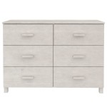 vidaXL Servantă „HAMAR”, alb, 113x40x80 cm, lemn masiv de pin vidaXL Servantă „HAMAR”, alb, 113x40x80 cm, lemn masiv de pin