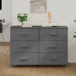 vidaXL Servantă „HAMAR”, gri închis, 113x40x80 cm, lemn masiv pin vidaXL Servantă „HAMAR”, gri închis, 113x40x80 cm, lemn masiv pin
