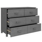 vidaXL Servantă „HAMAR”, gri închis, 113x40x80 cm, lemn masiv pin vidaXL Servantă „HAMAR”, gri închis, 113x40x80 cm, lemn masiv pin
