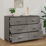 vidaXL Servantă „HAMAR”, gri deschis, 113x40x80 cm, lemn masiv pin vidaXL Servantă „HAMAR”, gri deschis, 113x40x80 cm, lemn masiv pin