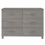 vidaXL Servantă „HAMAR”, gri deschis, 113x40x80 cm, lemn masiv pin vidaXL Servantă „HAMAR”, gri deschis, 113x40x80 cm, lemn masiv pin