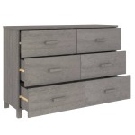 vidaXL Servantă „HAMAR”, gri deschis, 113x40x80 cm, lemn masiv pin vidaXL Servantă „HAMAR”, gri deschis, 113x40x80 cm, lemn masiv pin