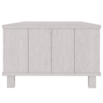 vidaXL Masă de cafea „HAMAR”, alb, 100x55x35 cm, lemn masiv de pin vidaXL Masă de cafea „HAMAR”, alb, 100x55x35 cm, lemn masiv de pin