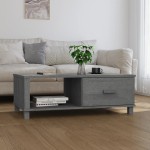 vidaXL Masă de cafea „HAMAR”, gri închis, 100x55x35 cm, lemn masiv pin vidaXL Masă de cafea „HAMAR”, gri închis, 100x55x35 cm, lemn masiv pin