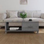 vidaXL Masă de cafea „HAMAR”, gri închis, 100x55x35 cm, lemn masiv pin vidaXL Masă de cafea „HAMAR”, gri închis, 100x55x35 cm, lemn masiv pin