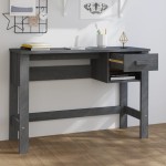 vidaXL Birou „HAMAR”, gri închis, 110x40x75 cm, lemn masiv de pin