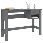 vidaXL Birou „HAMAR”, gri închis, 110x40x75 cm, lemn masiv de pin