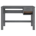 vidaXL Birou „HAMAR”, gri închis, 110x40x75 cm, lemn masiv de pin
