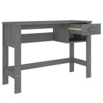 vidaXL Birou „HAMAR”, gri închis, 110x40x75 cm, lemn masiv de pin