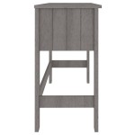 vidaXL Birou „HAMAR”, gri deschis, 110x40x75 cm, lemn masiv de pin