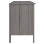 vidaXL Birou „HAMAR”, gri deschis, 113x50x75 cm, lemn masiv de pin