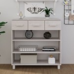 vidaXL Masă de cafea „HAMAR”, alb, 90x35x90 cm, lemn masiv de pin vidaXL Masă de cafea „HAMAR”, alb, 90x35x90 cm, lemn masiv de pin