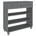 vidaXL Masă consolă „HAMAR”, gri închis, 90x35x90 cm, lemn masiv pin vidaXL Masă consolă „HAMAR”, gri închis, 90x35x90 cm, lemn masiv pin