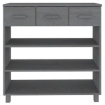 vidaXL Masă consolă „HAMAR”, gri închis, 90x35x90 cm, lemn masiv pin vidaXL Masă consolă „HAMAR”, gri închis, 90x35x90 cm, lemn masiv pin