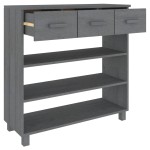 vidaXL Masă consolă „HAMAR”, gri închis, 90x35x90 cm, lemn masiv pin vidaXL Masă consolă „HAMAR”, gri închis, 90x35x90 cm, lemn masiv pin