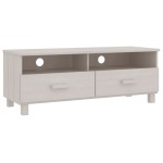 vidaXL Dulap TV „HAMAR”, alb, 106x40x40 cm, lemn masiv de pin vidaXL Dulap TV „HAMAR”, alb, 106x40x40 cm, lemn masiv de pin
