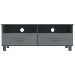 vidaXL Dulap TV „HAMAR”, gri închis, 106x40x40 cm, lemn masiv de pin vidaXL Dulap TV „HAMAR”, gri închis, 106x40x40 cm, lemn masiv de pin