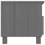 vidaXL Dulap TV „HAMAR”, gri închis, 106x40x40 cm, lemn masiv de pin vidaXL Dulap TV „HAMAR”, gri închis, 106x40x40 cm, lemn masiv de pin