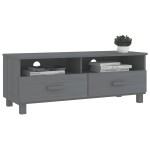 vidaXL Dulap TV „HAMAR”, gri închis, 106x40x40 cm, lemn masiv de pin vidaXL Dulap TV „HAMAR”, gri închis, 106x40x40 cm, lemn masiv de pin