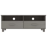 vidaXL Dulap TV „HAMAR”, gri deschis, 106x40x40 cm, lemn masiv de pin vidaXL Dulap TV „HAMAR”, gri deschis, 106x40x40 cm, lemn masiv de pin