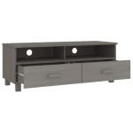 vidaXL Dulap TV „HAMAR”, gri deschis, 106x40x40 cm, lemn masiv de pin vidaXL Dulap TV „HAMAR”, gri deschis, 106x40x40 cm, lemn masiv de pin
