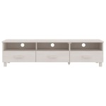 vidaXL Dulap TV „HAMAR”, alb, 158x40x40 cm, lemn masiv de pin vidaXL Dulap TV „HAMAR”, alb, 158x40x40 cm, lemn masiv de pin