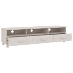 vidaXL Dulap TV „HAMAR”, alb, 158x40x40 cm, lemn masiv de pin vidaXL Dulap TV „HAMAR”, alb, 158x40x40 cm, lemn masiv de pin