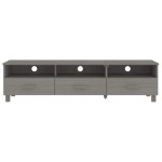vidaXL Dulap TV „HAMAR”, gri deschis, 158x40x40 cm, lemn masiv de pin vidaXL Dulap TV „HAMAR”, gri deschis, 158x40x40 cm, lemn masiv de pin