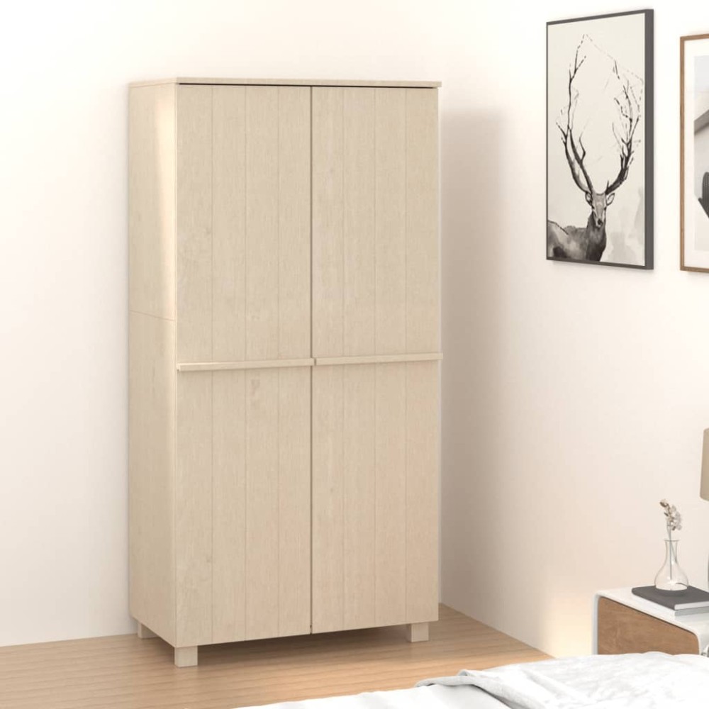 vidaXL Dulap haine „HAMAR” maro miere 89x50x180 cm, lemn masiv de pin