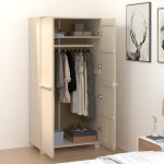 vidaXL Dulap haine „HAMAR” maro miere 89x50x180 cm, lemn masiv de pin vidaXL Dulap haine „HAMAR” maro miere 89x50x180 cm, lemn masiv de pin