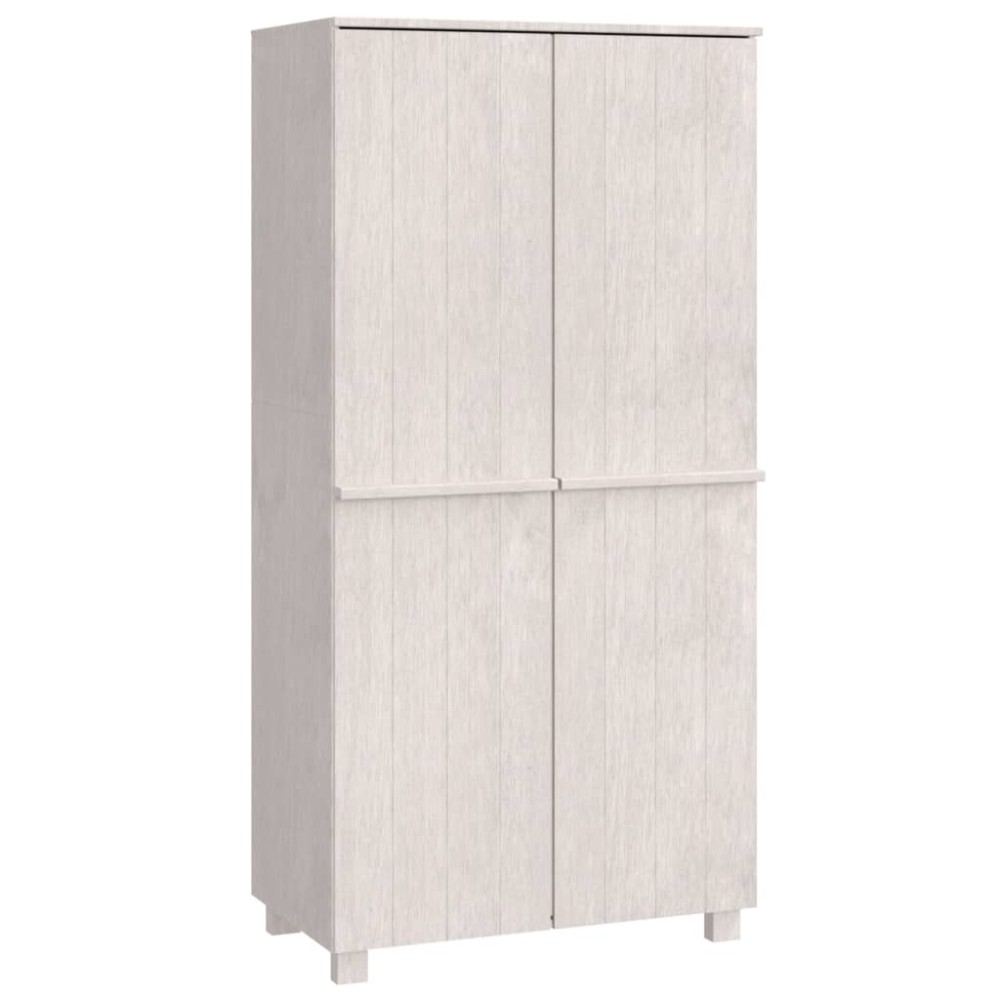 vidaXL Dulap haine „HAMAR”, alb, 89x50x180 cm, lemn masiv de pin