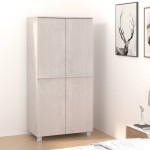vidaXL Dulap haine „HAMAR”, alb, 89x50x180 cm, lemn masiv de pin vidaXL Dulap haine „HAMAR”, alb, 89x50x180 cm, lemn masiv de pin