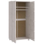 vidaXL Dulap haine „HAMAR”, alb, 89x50x180 cm, lemn masiv de pin vidaXL Dulap haine „HAMAR”, alb, 89x50x180 cm, lemn masiv de pin