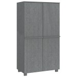 vidaXL Dulap haine „HAMAR” gri închis 89x50x180 cm, lemn masiv de pin vidaXL Dulap haine „HAMAR” gri închis 89x50x180 cm, lemn masiv de pin