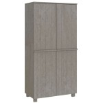 vidaXL Dulap haine „HAMAR” gri deschis 89x50x180 cm, lemn masiv de pin vidaXL Dulap haine „HAMAR” gri deschis 89x50x180 cm, lemn masiv de pin