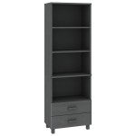 vidaXL Dulap înalt „HAMAR” gri închis, 60x35x180 cm, lemn masiv de pin vidaXL Dulap înalt „HAMAR” gri închis, 60x35x180 cm, lemn masiv de pin
