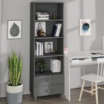 vidaXL Dulap înalt „HAMAR” gri închis, 60x35x180 cm, lemn masiv de pin vidaXL Dulap înalt „HAMAR” gri închis, 60x35x180 cm, lemn masiv de pin