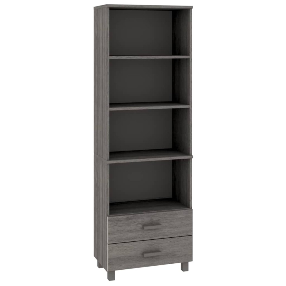 vidaXL Dulap înalt „HAMAR” gri deschis 60x35x180 cm, lemn masiv de pin