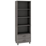 vidaXL Dulap înalt „HAMAR” gri deschis 60x35x180 cm, lemn masiv de pin vidaXL Dulap înalt „HAMAR” gri deschis 60x35x180 cm, lemn masiv de pin