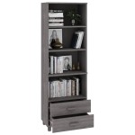 vidaXL Dulap înalt „HAMAR” gri deschis 60x35x180 cm, lemn masiv de pin vidaXL Dulap înalt „HAMAR” gri deschis 60x35x180 cm, lemn masiv de pin
