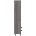 vidaXL Dulap înalt „HAMAR” gri deschis 60x35x180 cm, lemn masiv de pin vidaXL Dulap înalt „HAMAR” gri deschis 60x35x180 cm, lemn masiv de pin