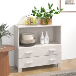 vidaXL Servantă „HAMAR”, alb, 85x35x80 cm, lemn masiv de pin vidaXL Servantă „HAMAR”, alb, 85x35x80 cm, lemn masiv de pin