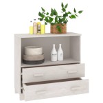 vidaXL Servantă „HAMAR”, alb, 85x35x80 cm, lemn masiv de pin vidaXL Servantă „HAMAR”, alb, 85x35x80 cm, lemn masiv de pin