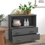 vidaXL Servantă „HAMAR”, gri închis, 85x35x80 cm, lemn masiv pin vidaXL Servantă „HAMAR”, gri închis, 85x35x80 cm, lemn masiv pin