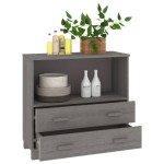 vidaXL Servantă „HAMAR”, gri deschis, 85x35x80 cm, lemn masiv pin
