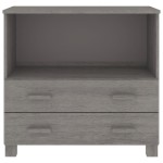 vidaXL Servantă „HAMAR”, gri deschis, 85x35x80 cm, lemn masiv pin