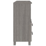 vidaXL Servantă „HAMAR”, gri deschis, 85x35x80 cm, lemn masiv pin