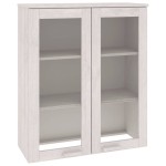 vidaXL Raft superior comodă „HAMAR” alb, 85x35x100 cm, lemn masiv pin