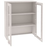 vidaXL Raft superior comodă „HAMAR” alb, 85x35x100 cm, lemn masiv pin