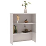 vidaXL Raft superior comodă „HAMAR” alb, 85x35x100 cm, lemn masiv pin